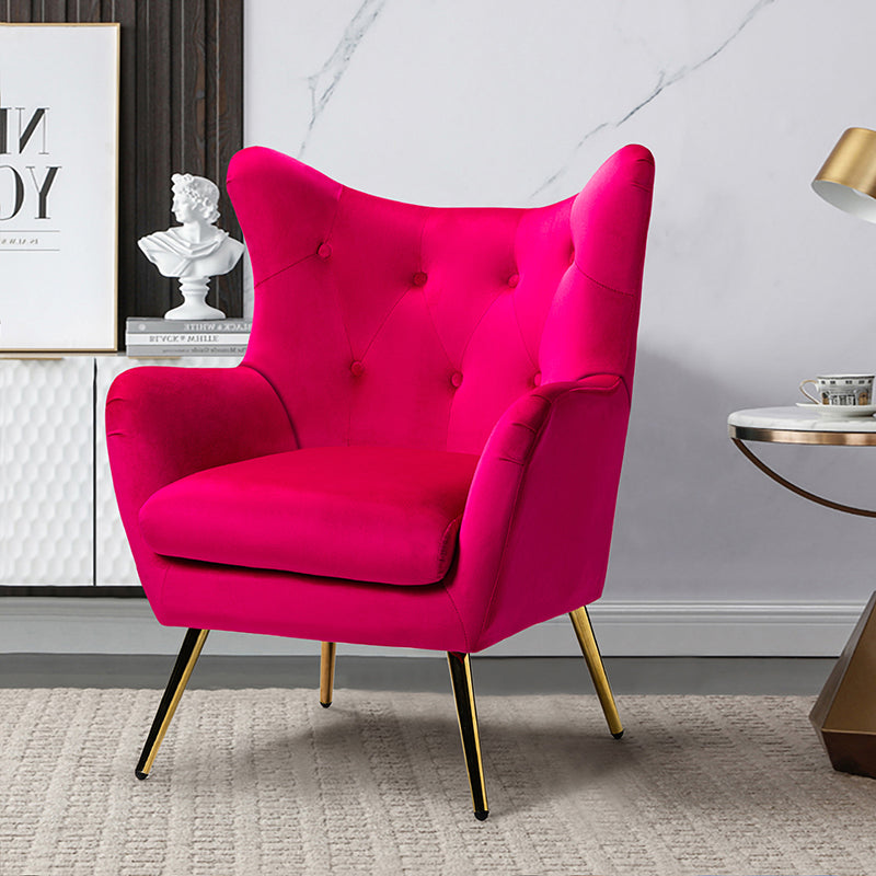 Isabelle Wingback Velvet Armchair