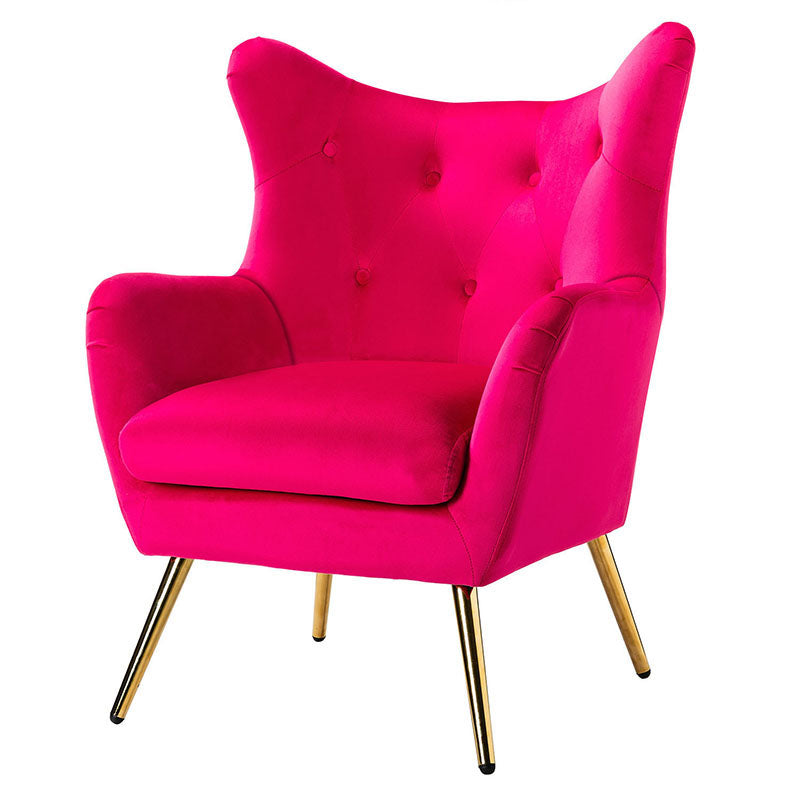 Isabelle Wingback Velvet Armchair