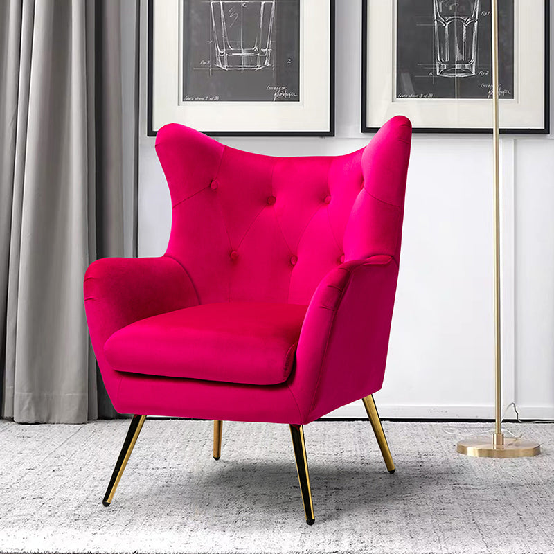 Isabelle Wingback Velvet Armchair