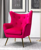 Isabelle Wingback Velvet Armchair