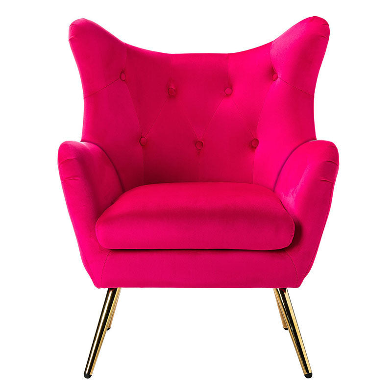 Isabelle Wingback Velvet Armchair