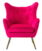 Isabelle Wingback Velvet Armchair