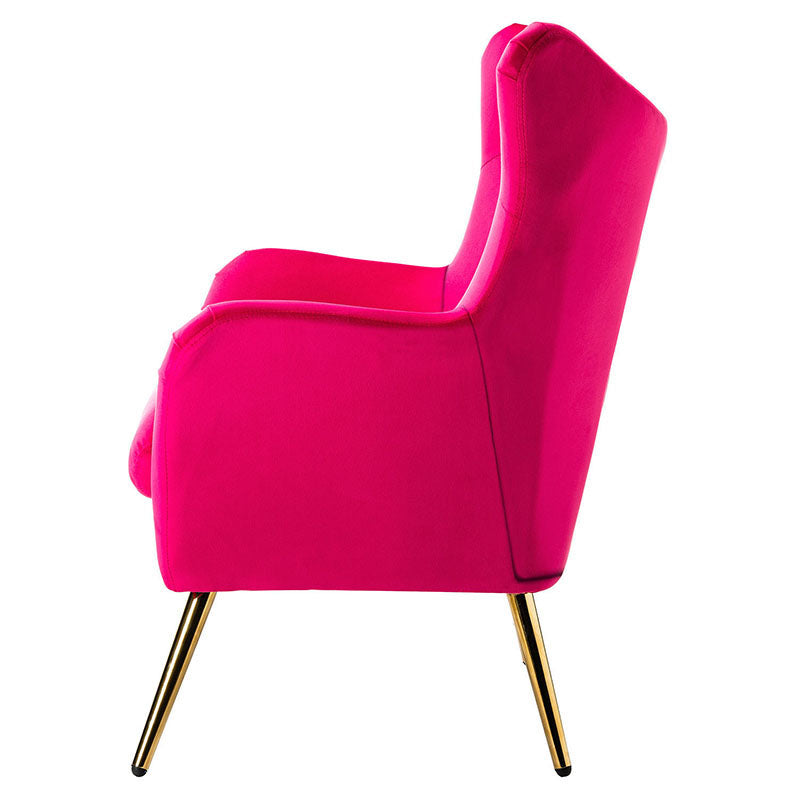 Isabelle Wingback Velvet Armchair