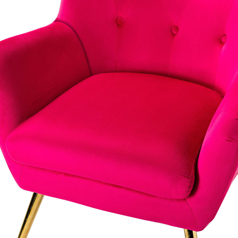 Isabelle Wingback Velvet Armchair