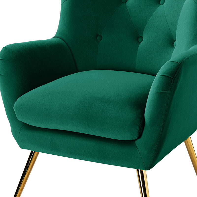 Isabelle Wingback Velvet Armchair