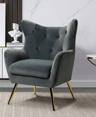 Isabelle Wingback Velvet Armchair