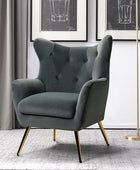 Isabelle Wingback Velvet Armchair