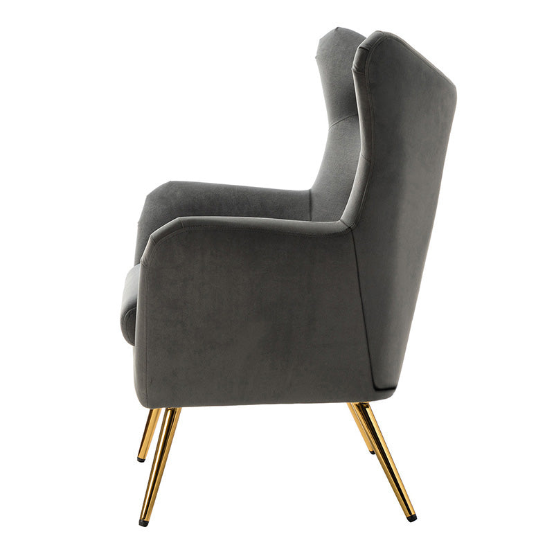 Isabelle Wingback Velvet Armchair