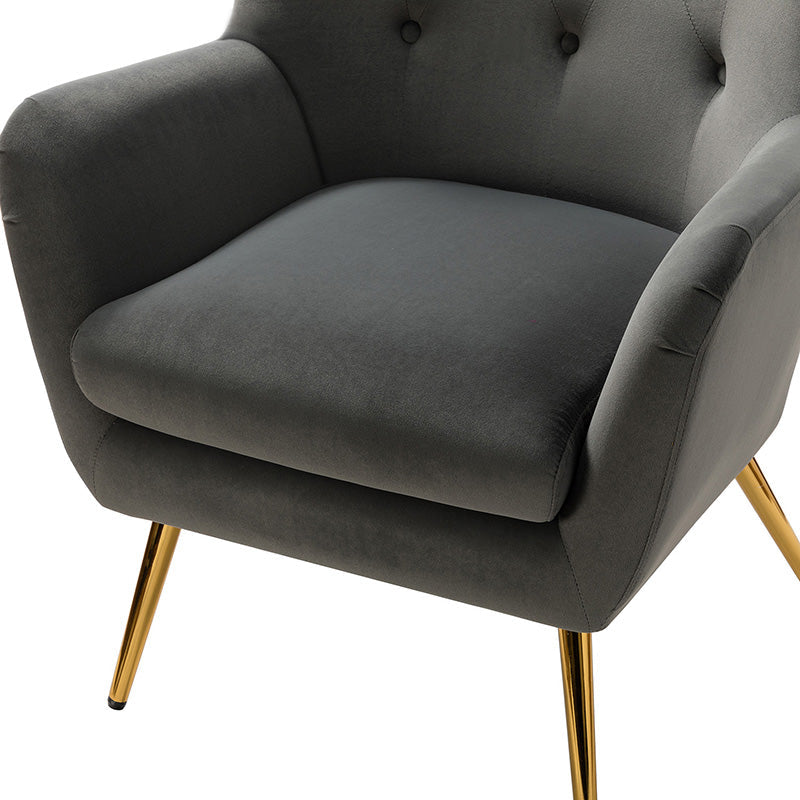 Isabelle Wingback Velvet Armchair