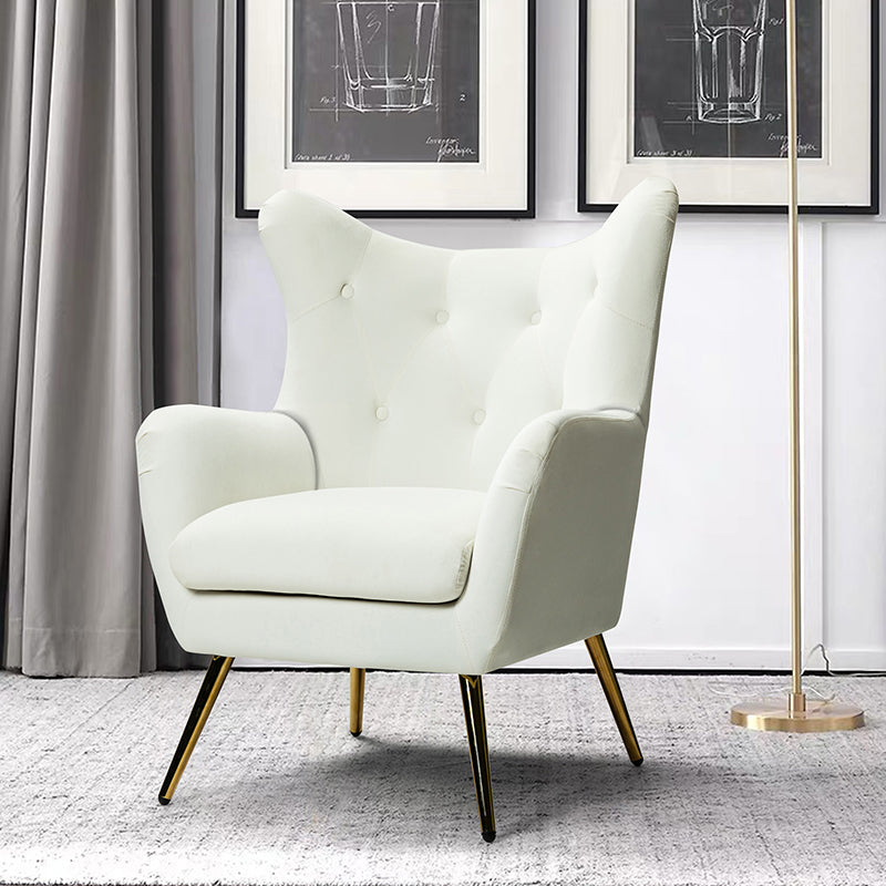 Isabelle Wingback Velvet Armchair