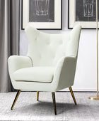 Isabelle Wingback Velvet Armchair