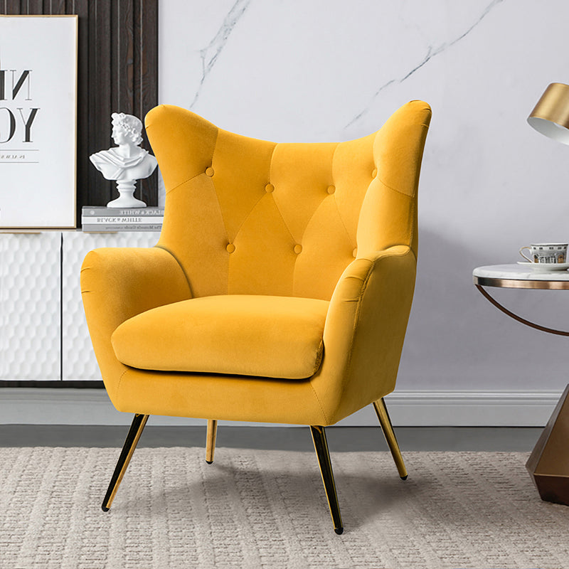 Isabelle Wingback Velvet Armchair