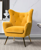 Isabelle Wingback Velvet Armchair