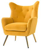 Isabelle Wingback Velvet Armchair