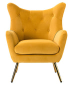 Isabelle Wingback Velvet Armchair