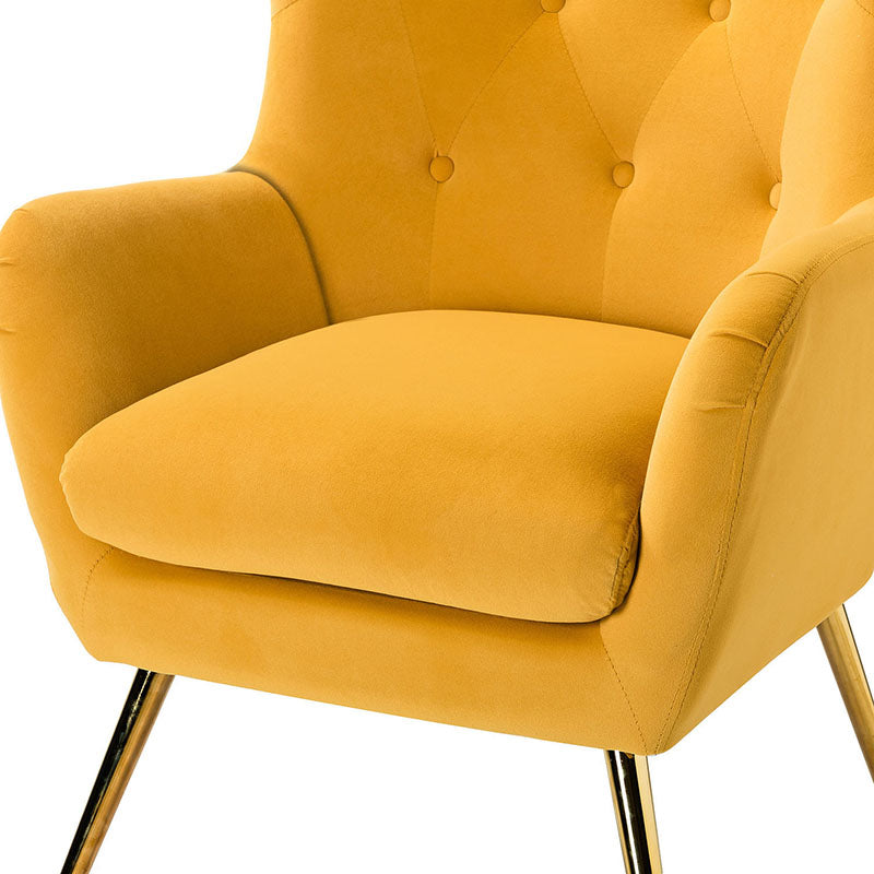 Isabelle Wingback Velvet Armchair