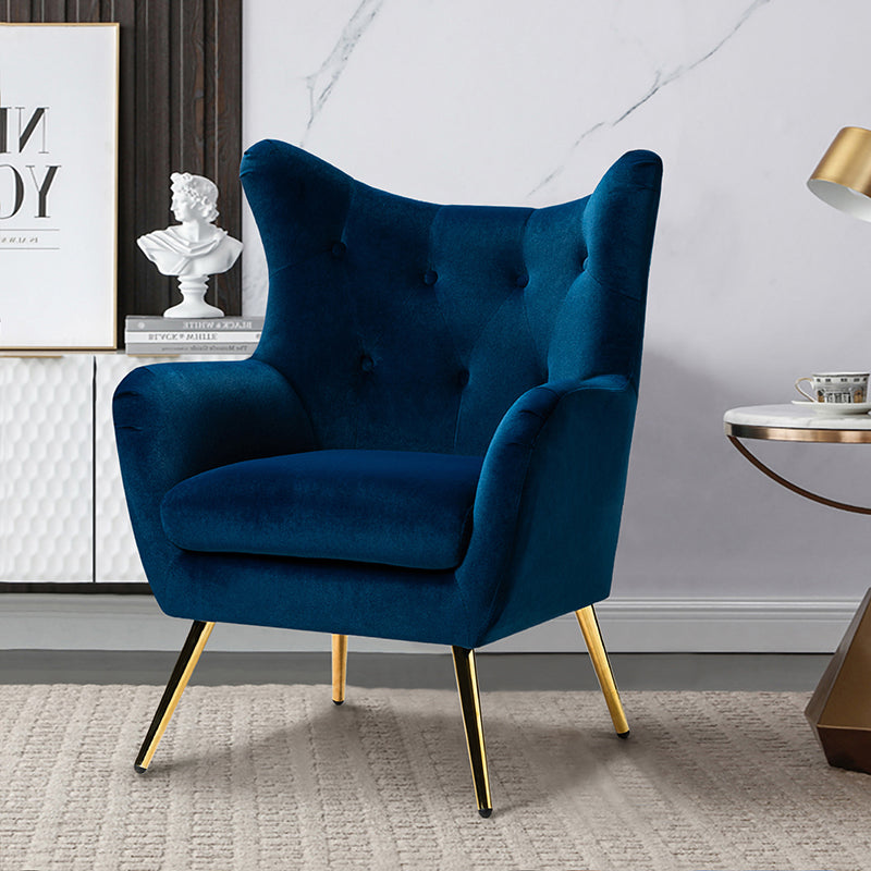 Isabelle Wingback Velvet Armchair