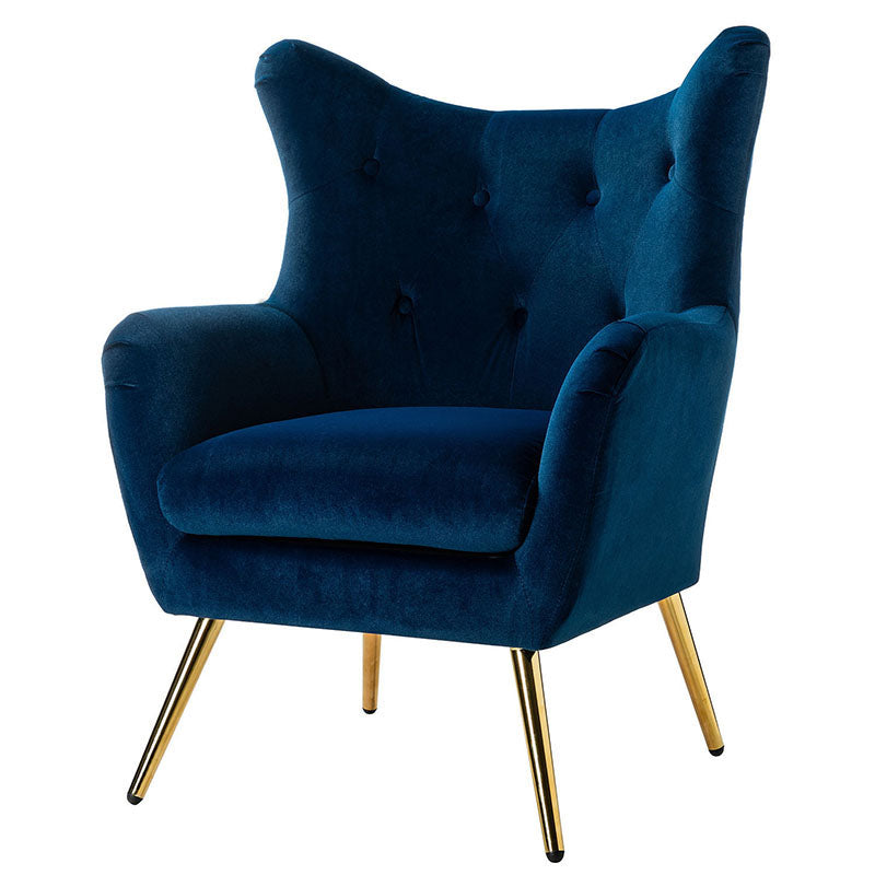 Isabelle Wingback Velvet Armchair