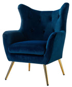 Isabelle Wingback Velvet Armchair