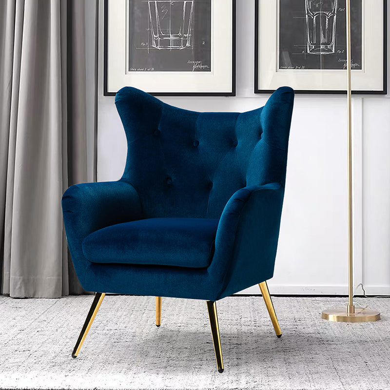 Isabelle Wingback Velvet Armchair