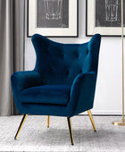 Isabelle Wingback Velvet Armchair