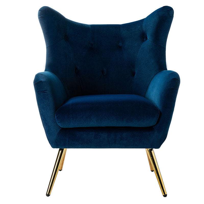 Isabelle Wingback Velvet Armchair