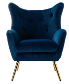 Isabelle Wingback Velvet Armchair