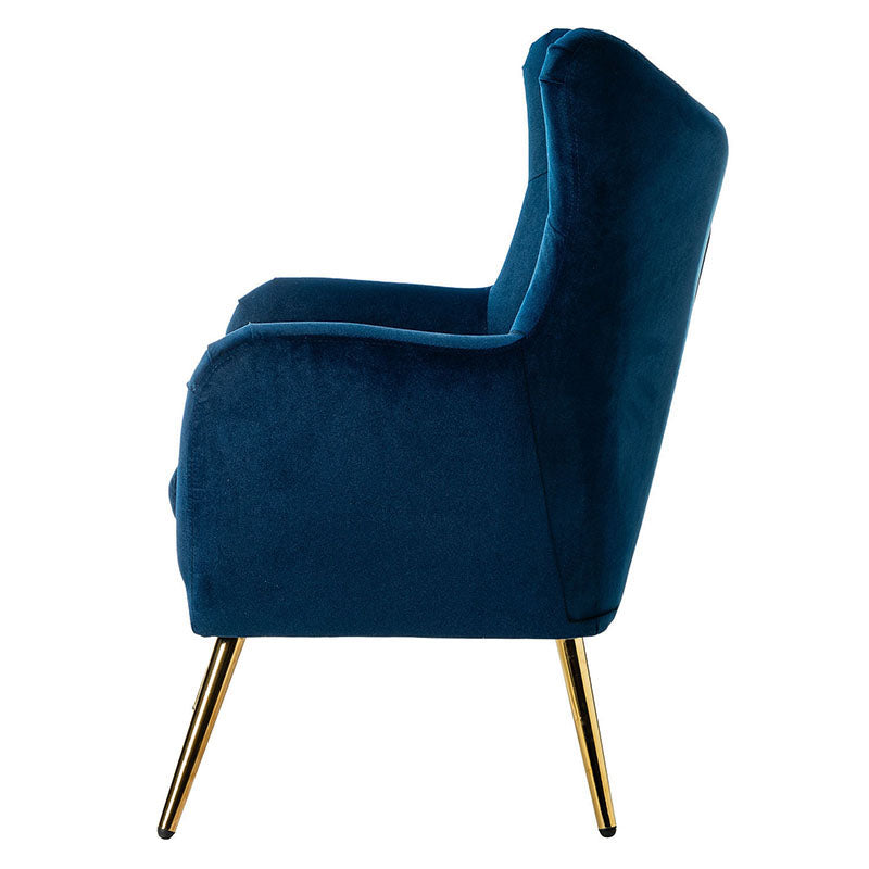 Isabelle Wingback Velvet Armchair