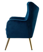 Isabelle Wingback Velvet Armchair