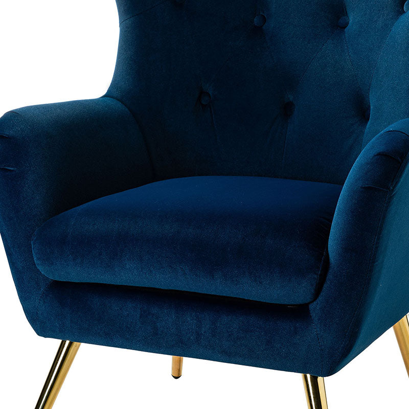 Isabelle Wingback Velvet Armchair