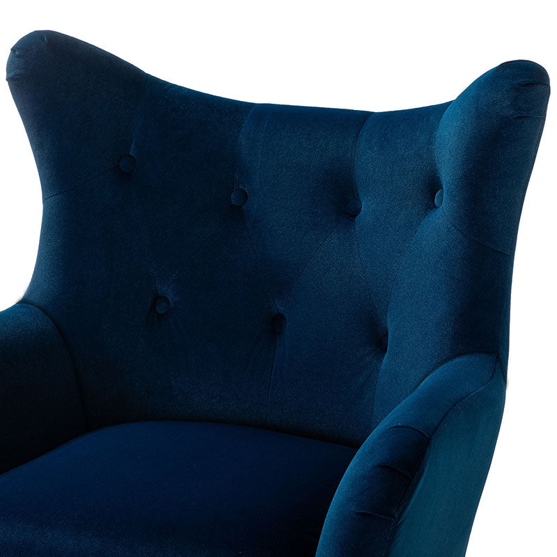 Isabelle Wingback Velvet Armchair