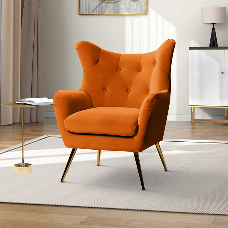 Isabelle Wingback Velvet Armchair