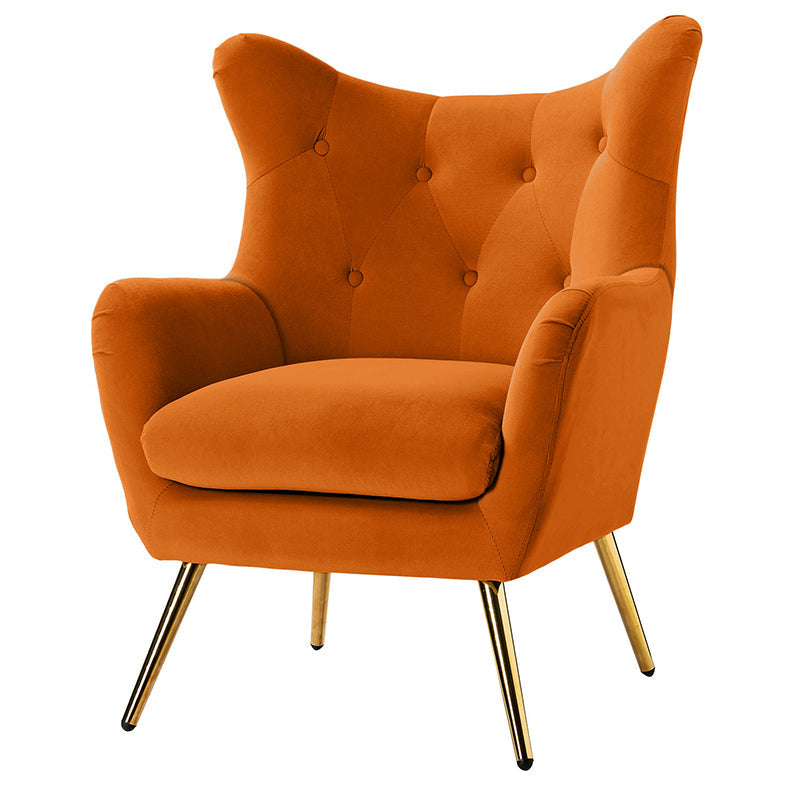 Isabelle Wingback Velvet Armchair