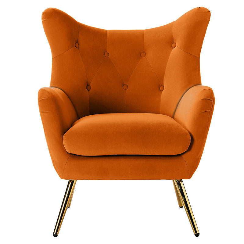 Isabelle Wingback Velvet Armchair