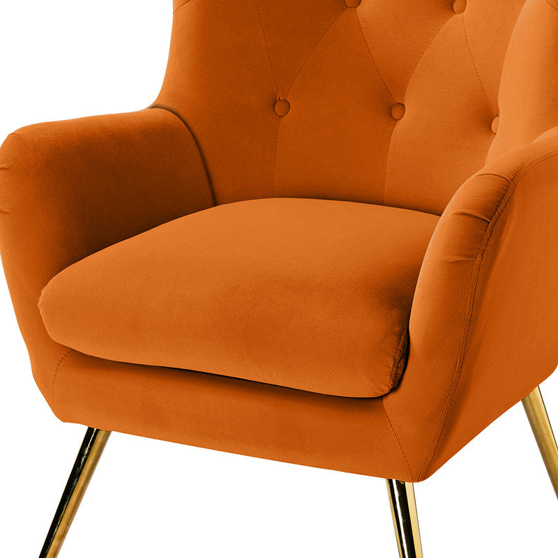 Isabelle Wingback Velvet Armchair