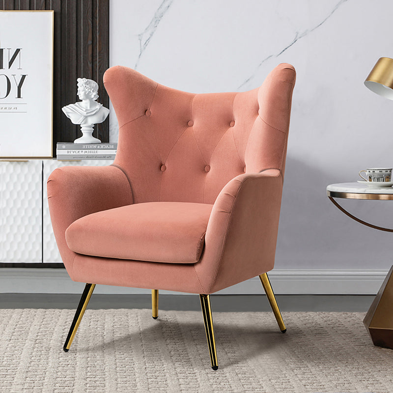 Isabelle Wingback Velvet Armchair