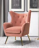 Isabelle Wingback Velvet Armchair