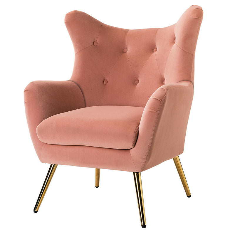 Isabelle Wingback Velvet Armchair