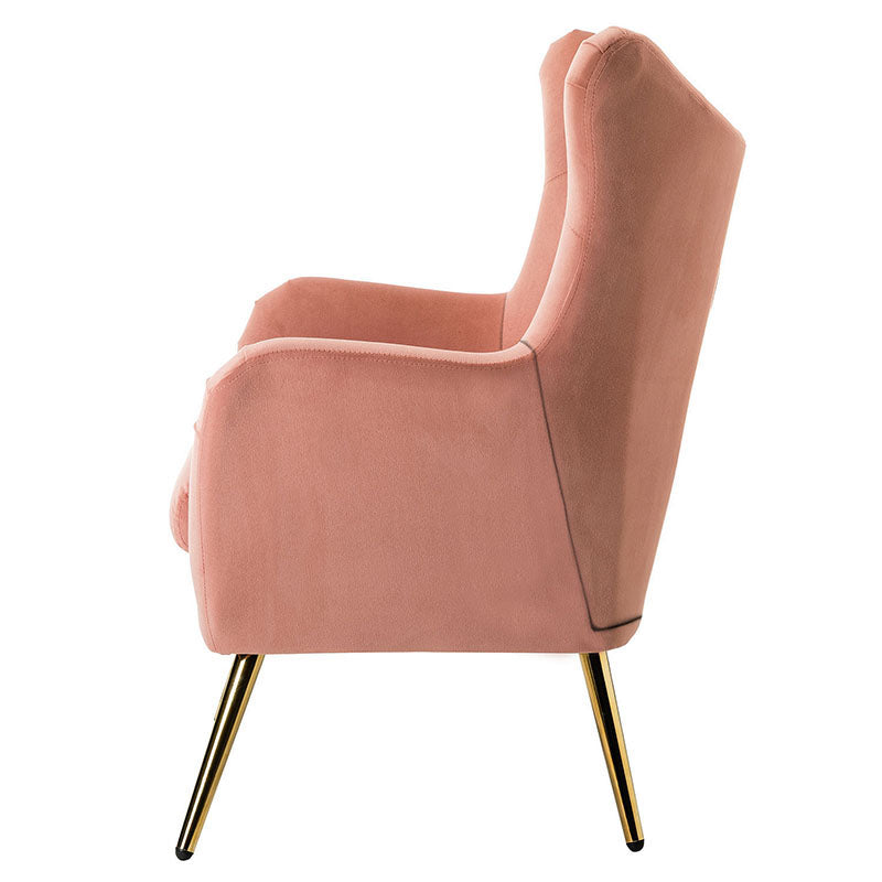 Isabelle Wingback Velvet Armchair