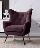 Isabelle Wingback Velvet Armchair