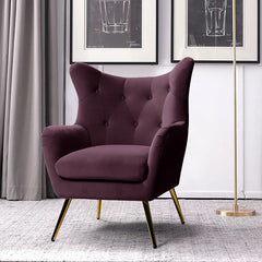 Isabelle Wingback Velvet Armchair