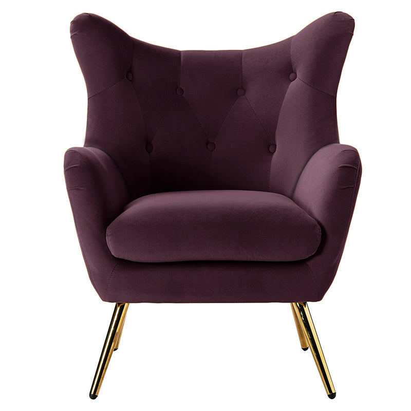 Isabelle Wingback Velvet Armchair