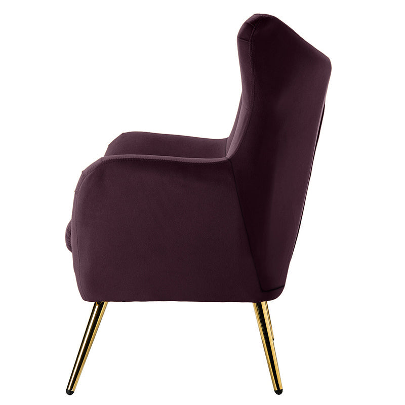 Isabelle Wingback Velvet Armchair