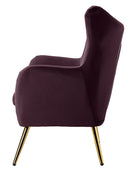 Isabelle Wingback Velvet Armchair