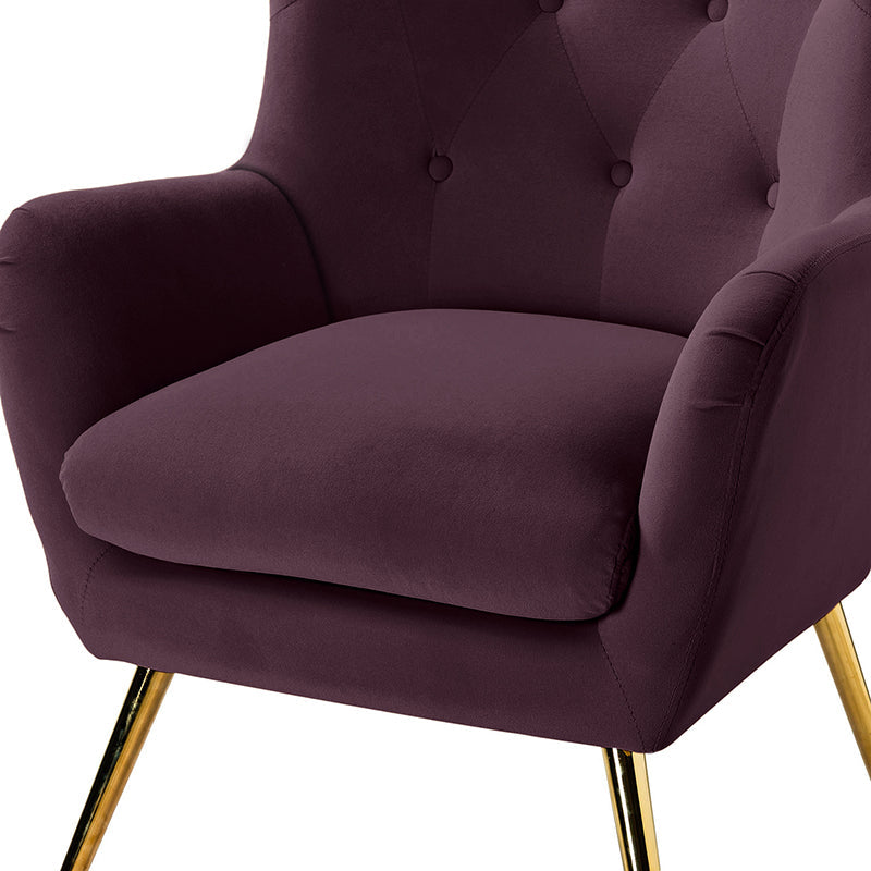 Isabelle Wingback Velvet Armchair