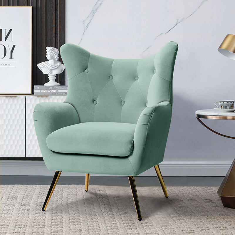 Isabelle Wingback Velvet Armchair