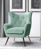 Isabelle Wingback Velvet Armchair