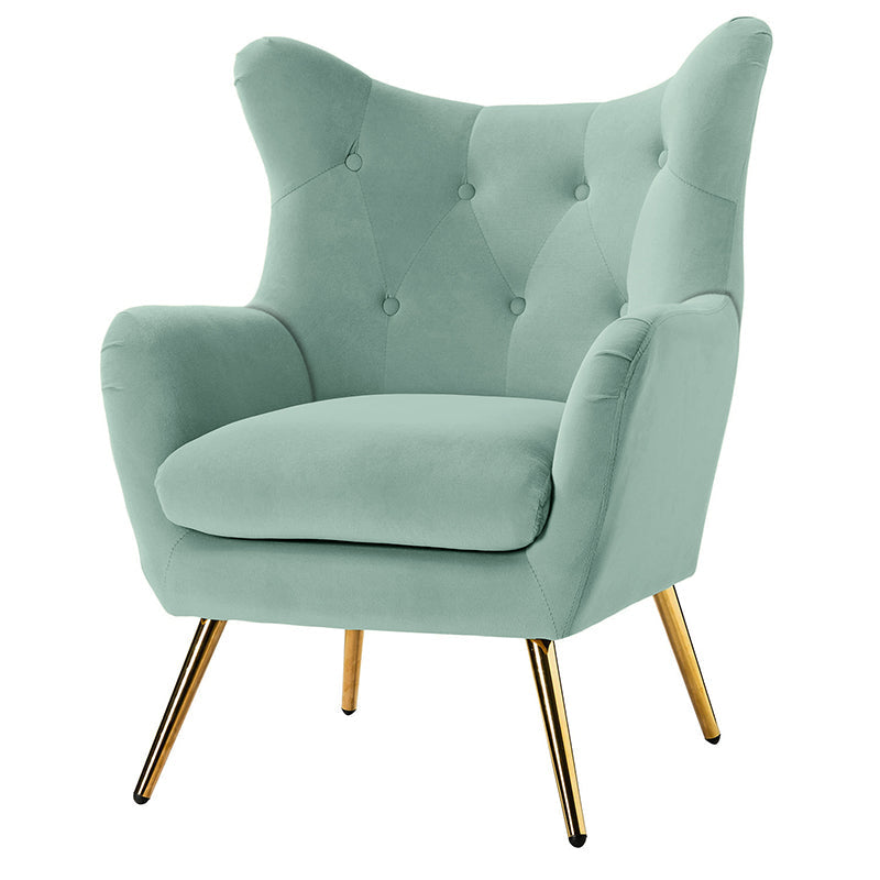 Isabelle Wingback Velvet Armchair