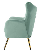 Isabelle Wingback Velvet Armchair