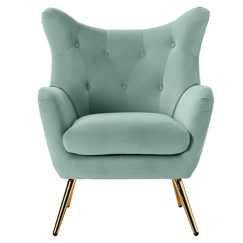 Isabelle Wingback Velvet Armchair